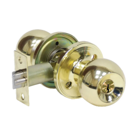 Door Lock Knob Entry/ Passage/ Privacy - Polished Brass-100101