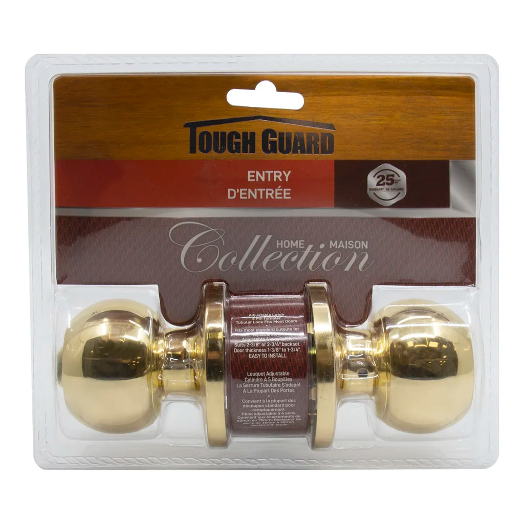 Door Lock Knob Entry/ Passage/ Privacy - Polished Brass-100101