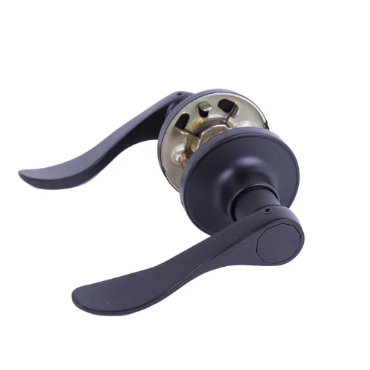 Door Lock Lever- Entry/ Privacy/ Passage- Black Curved Handle