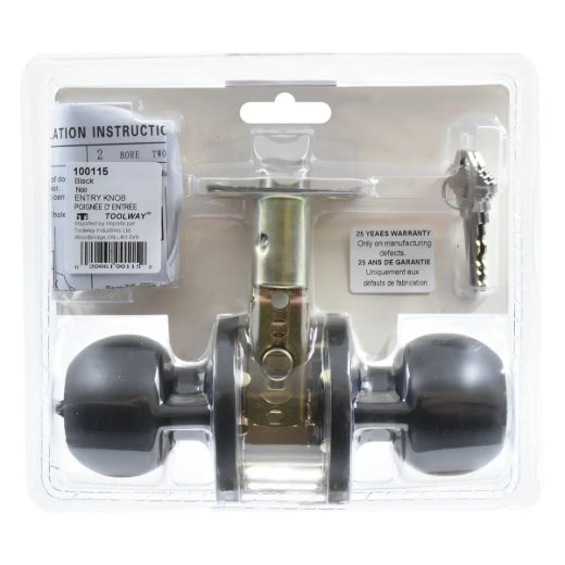 Door Lock Knob Entry/ Privacy/ Passage - Black