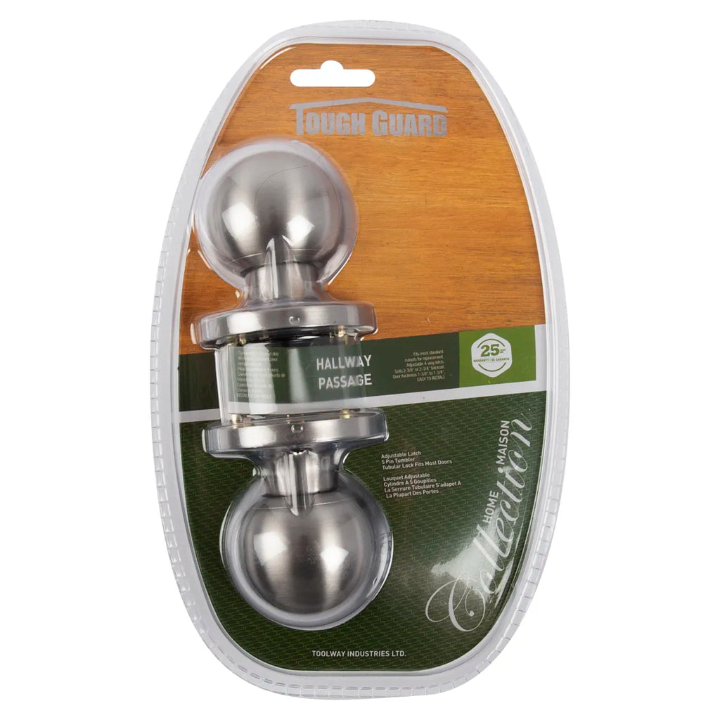 Door Lock Knob Entry/ Privacy/ Passage - Stainless Steel