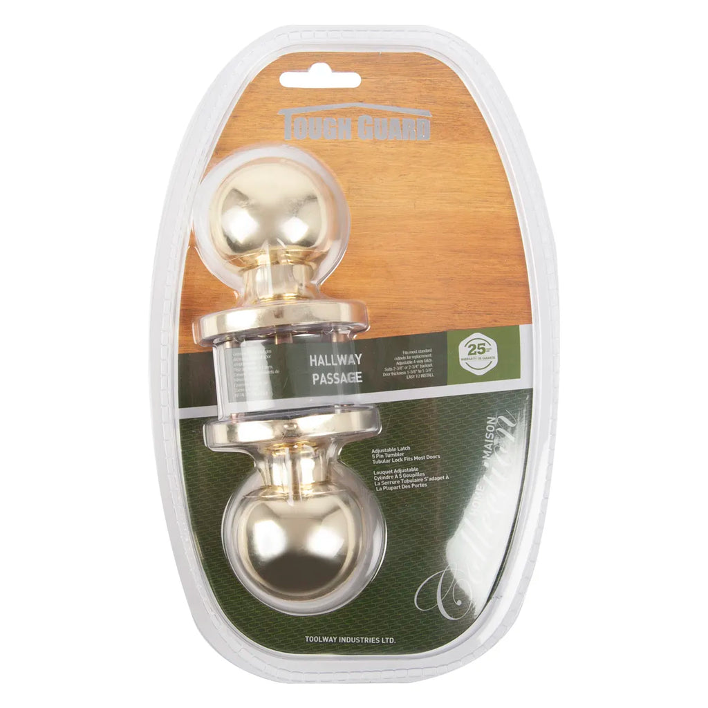 Door Lock Knob Entry/ Passage/ Privacy - Polished Brass-100101