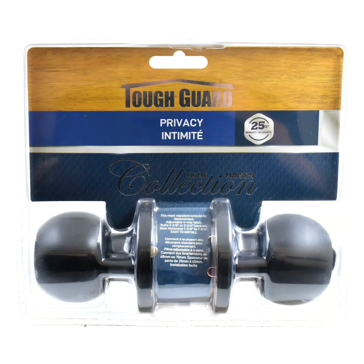 Door Lock Knob Entry/ Privacy/ Passage - Black