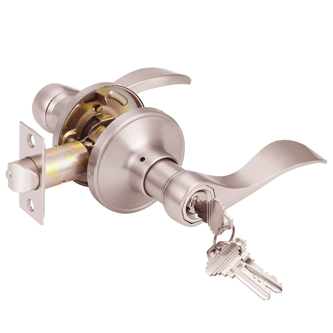 Door Lock Lever- Privacy/Entry/ Passage- Satin Nickel