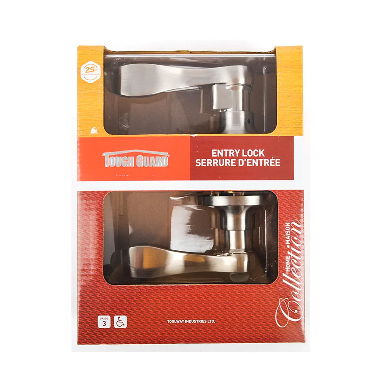 Door Lock Lever- Privacy/Entry/ Passage- Satin Nickel