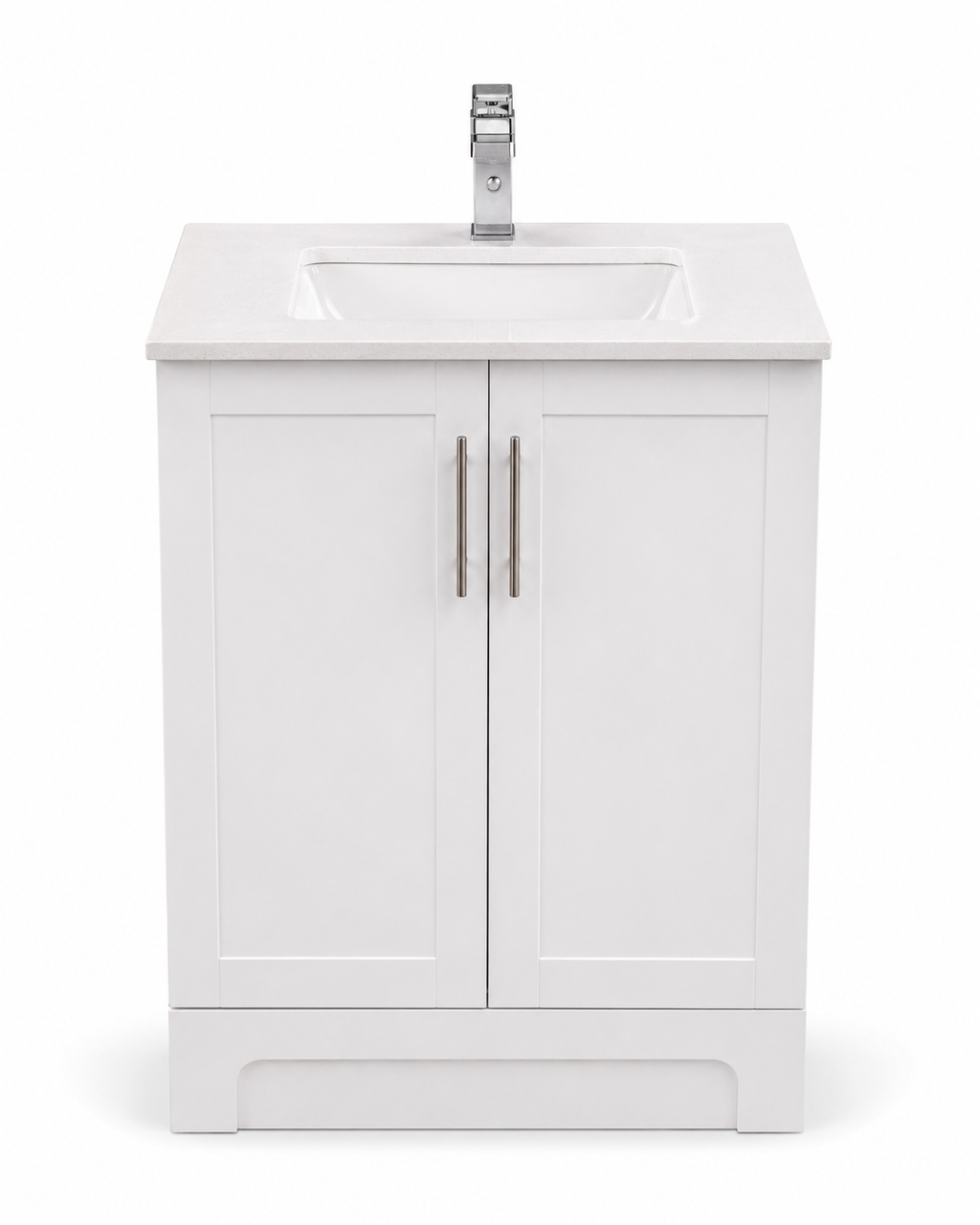 24" HDF Bathroom Vanity Combo with Sink & Quartz Countertop