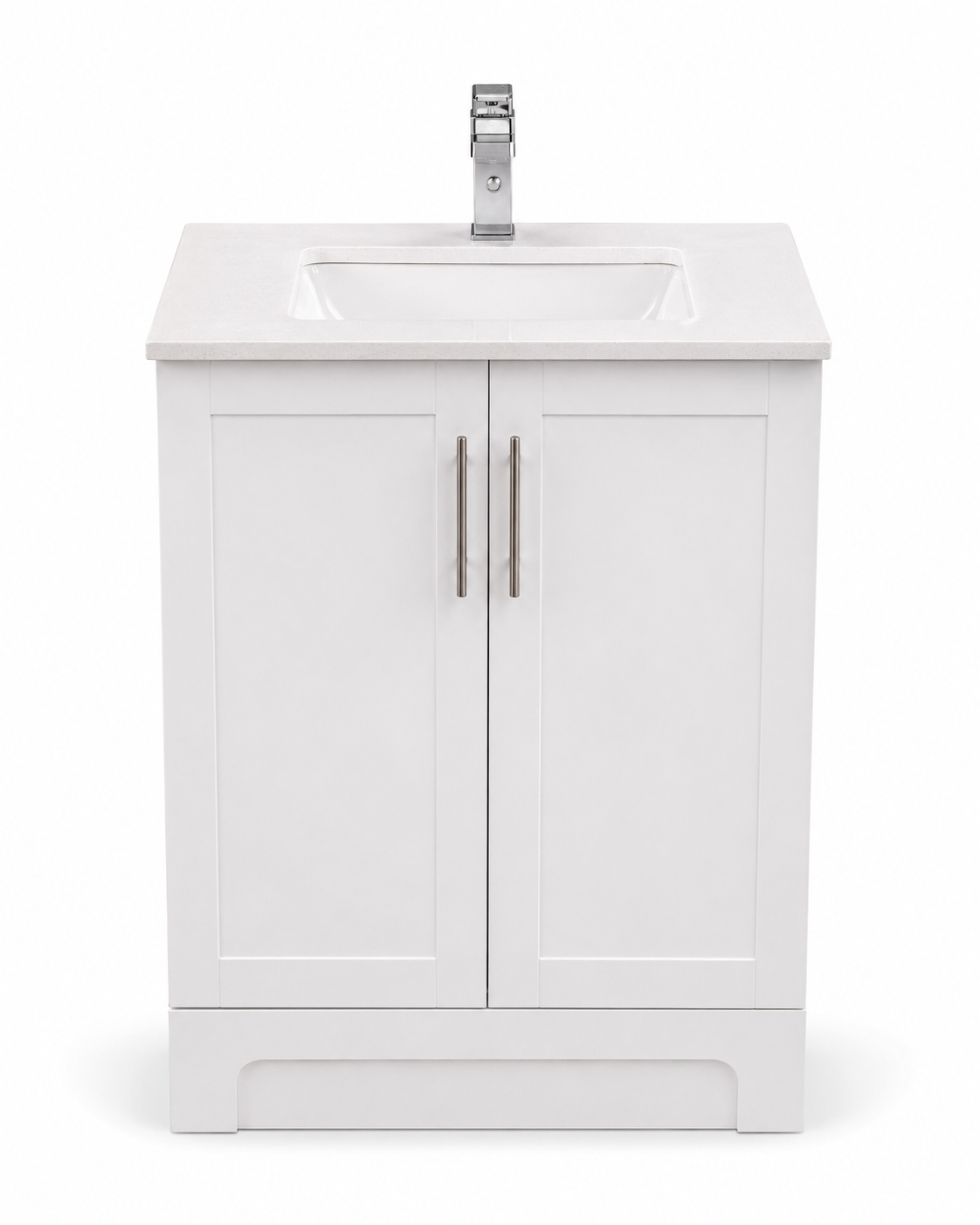 24" HDF Bathroom Vanity Combo with Sink & Quartz Countertop