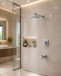 Pfister Vorena Polished Chrome Shower Set with Square Rain Shower Head