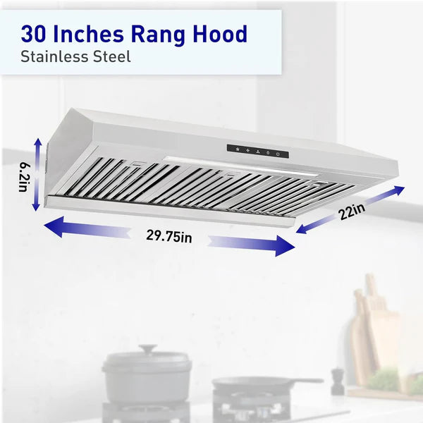 VESTA Arlington 30"   |   Silver   |   850   CFM   Suction