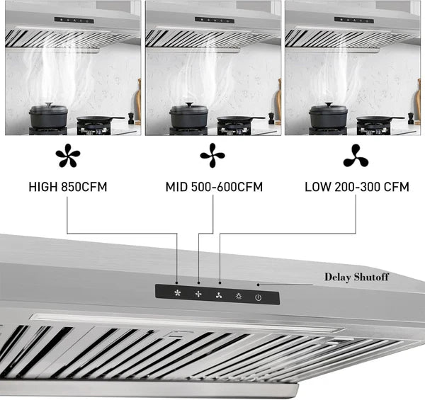 VESTA Arlington 30"   |   Silver   |   850   CFM   Suction
