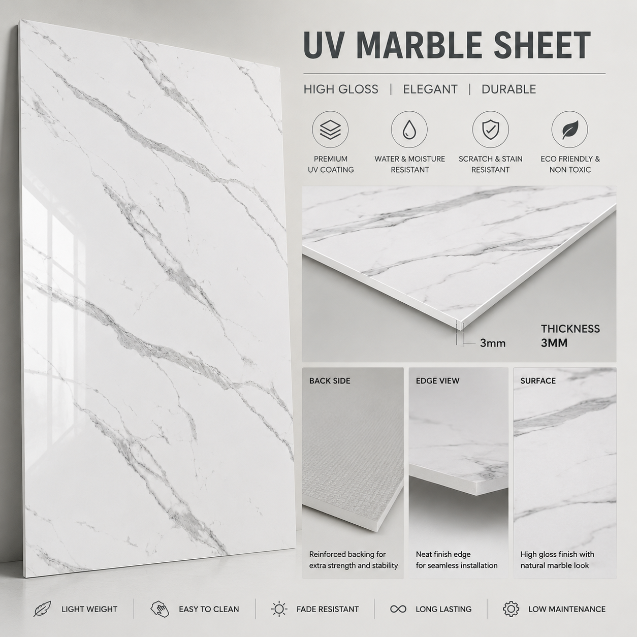 PVC Sheet- Arctic White