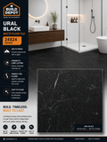 Ural Black Tile 2x2 (Matte)
