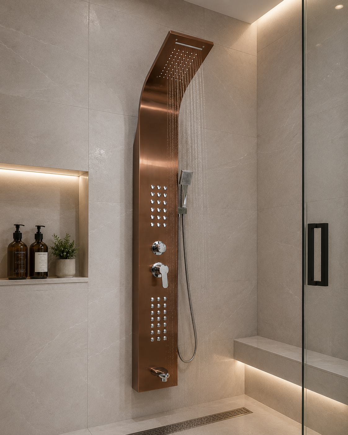 Buildnova Copper Shower Panel