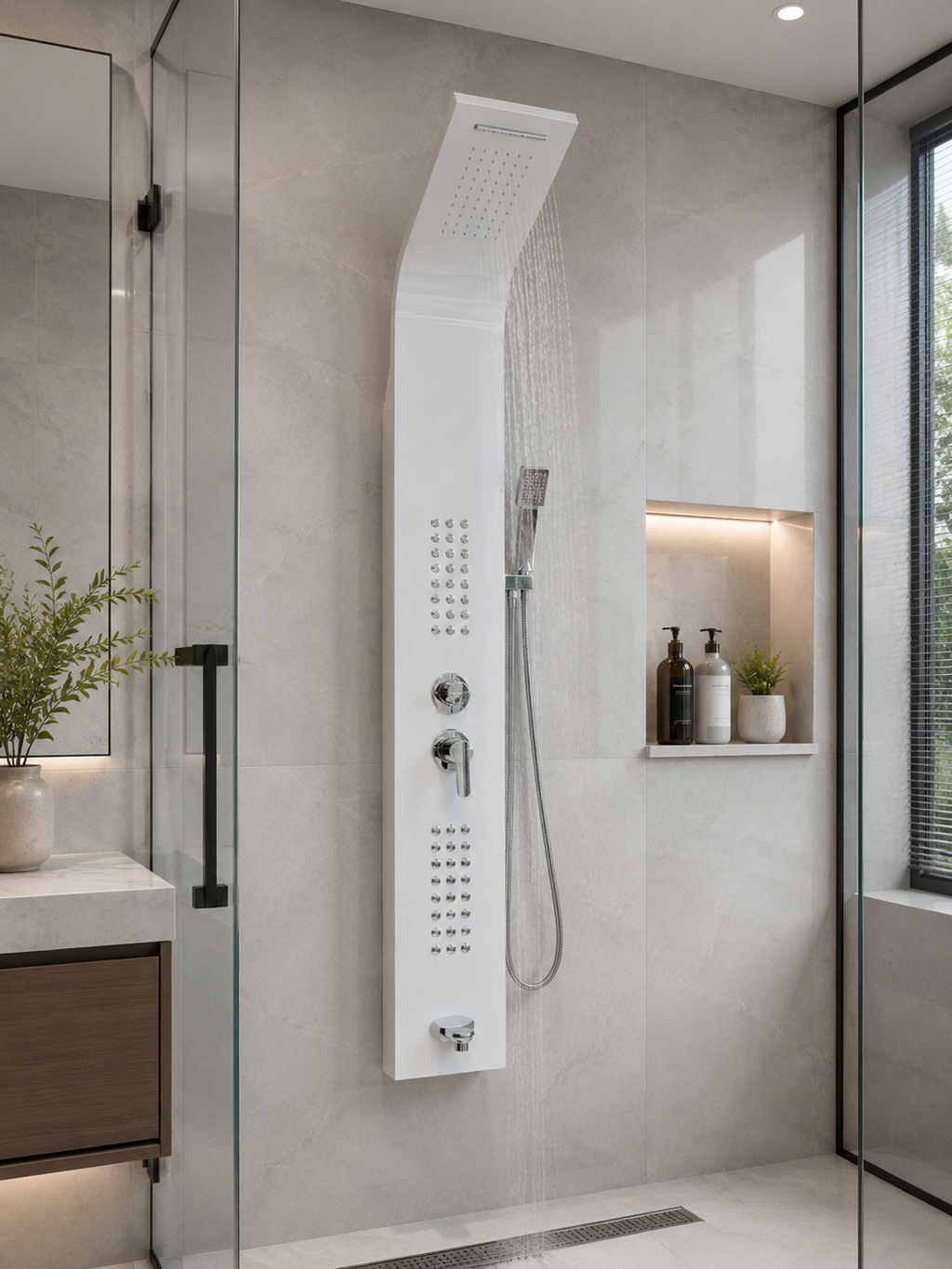 BuildNova™ ArcticFlow 62" Luxury Shower Panel