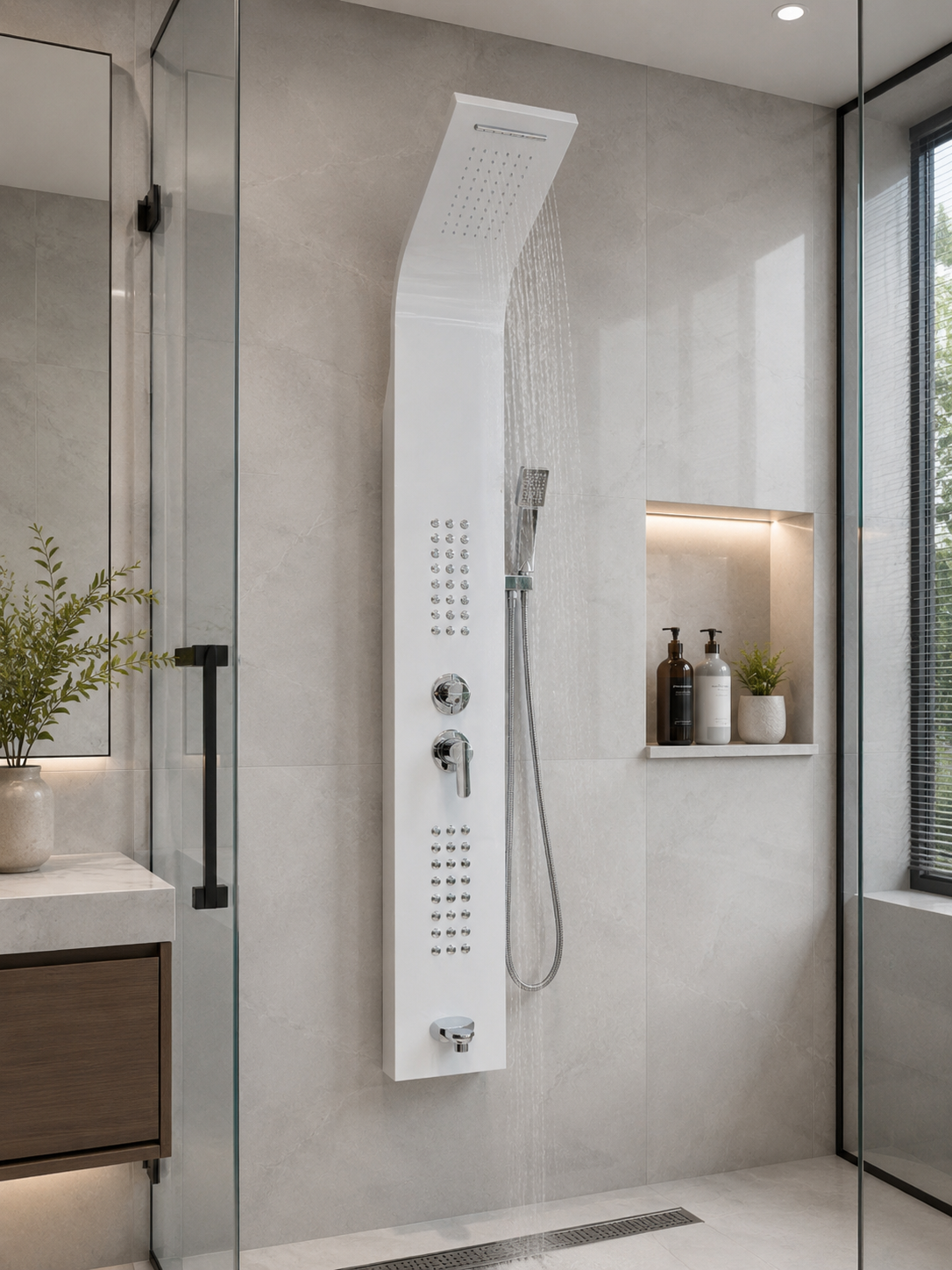 BuildNova™ ArcticFlow 62" Luxury Shower Panel