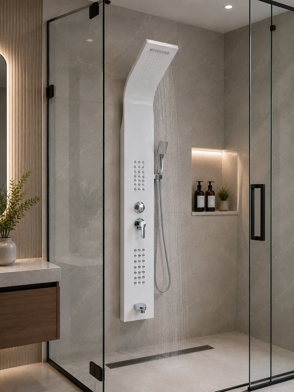BuildNova™ ArcticFlow 62" Luxury Shower Panel