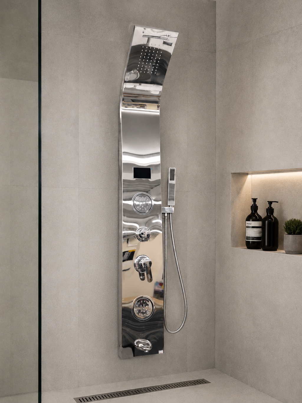 BuildNova™ ChromeWave Luxury Shower Panel