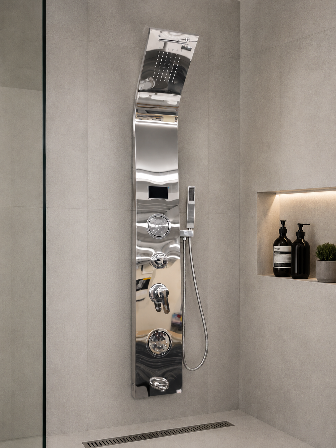 BuildNova™ ChromeWave Luxury Shower Panel