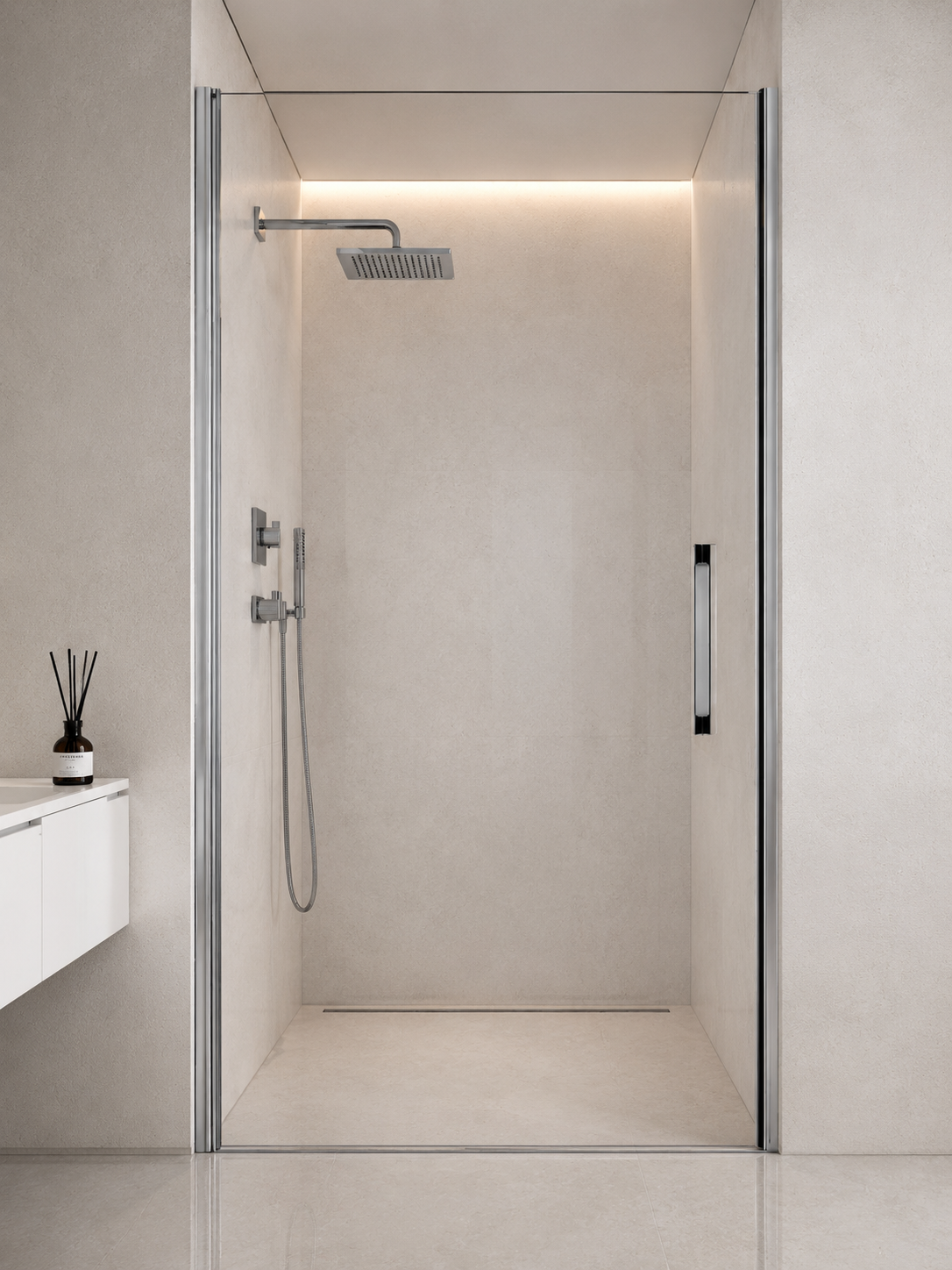 Shower Door (27.5-29)X 65-1/2'' Chrome Pivot