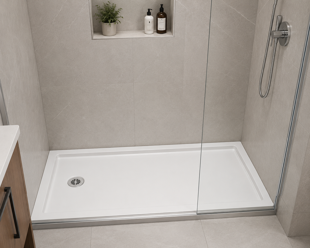 Shower Base 60X30 Left With Cover Drain