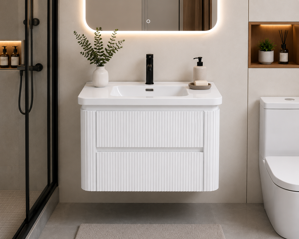 Buildnova Fluted 24 Floating Vanity