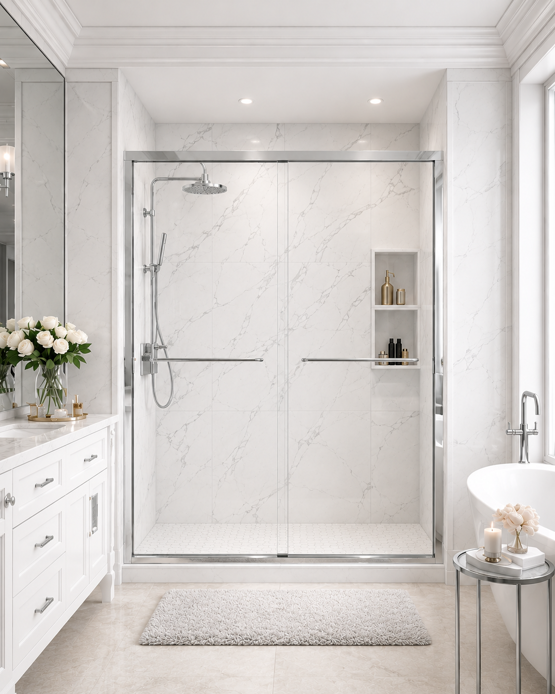 Shower Door 72X72'' Chrome