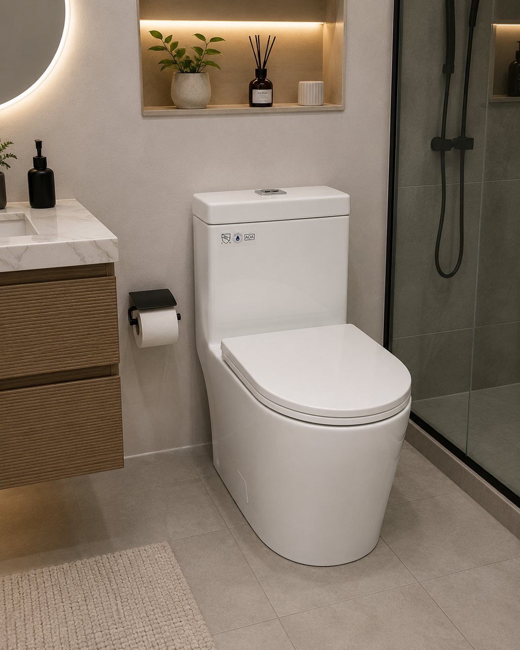 8408 One Piece Toilet Squarted