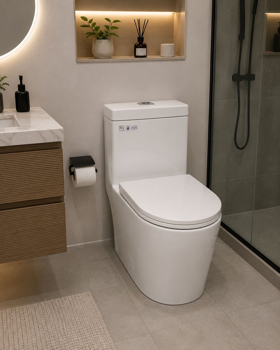 8408 One Piece Toilet Squarted