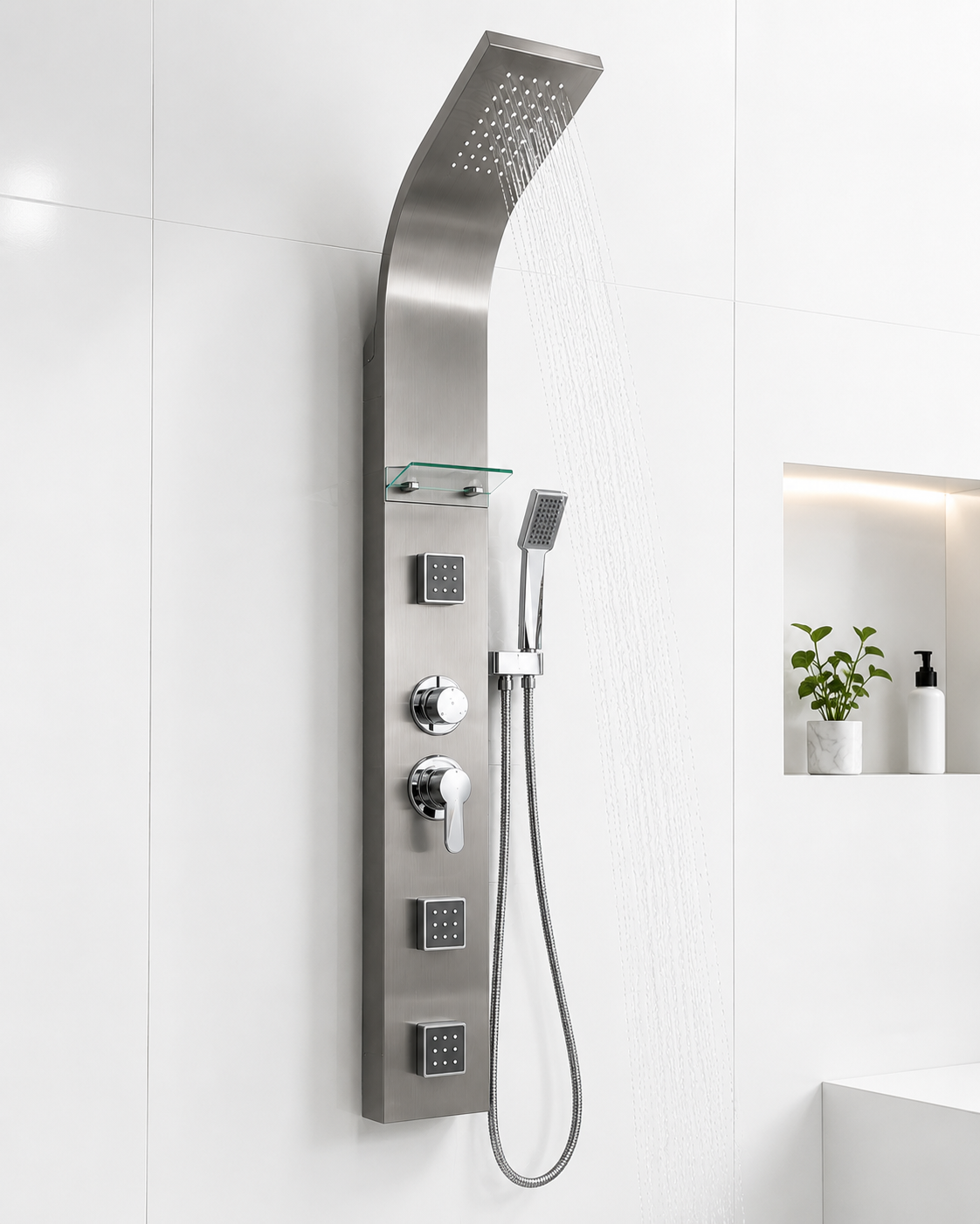 BuildNova™ SteelFlow Compact Shower Panel