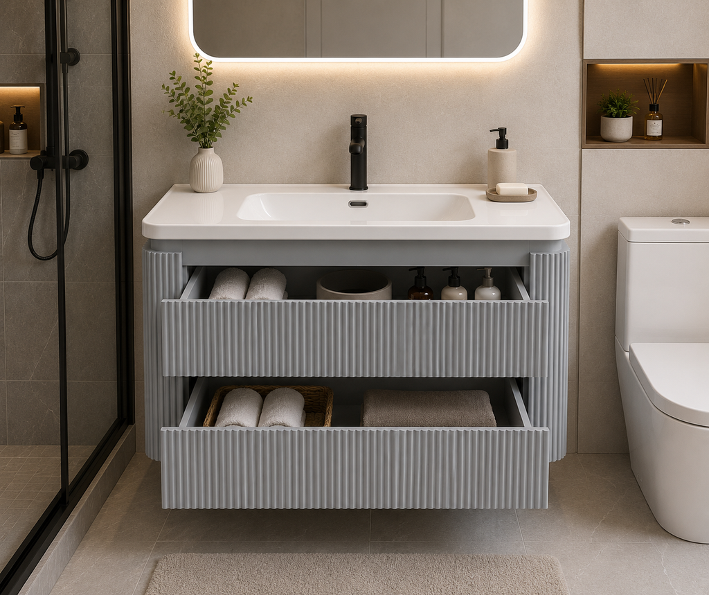 Buildnova Elevate Fluted 30 Floating Vanity