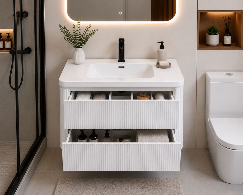 Buildnova Fluted 24 Floating Vanity