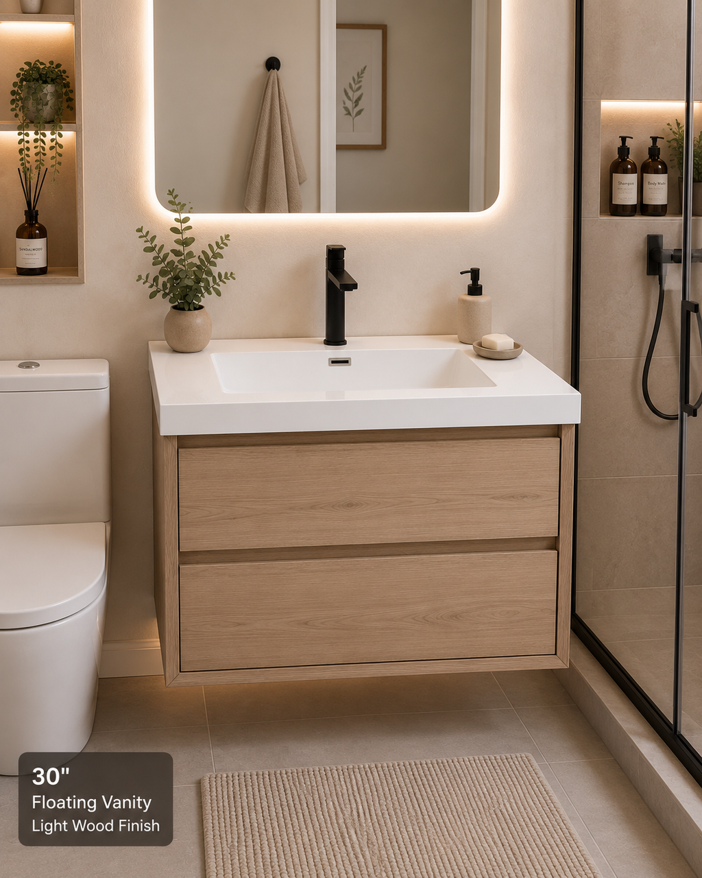 Buildnova Urban 30" Floating Vanity