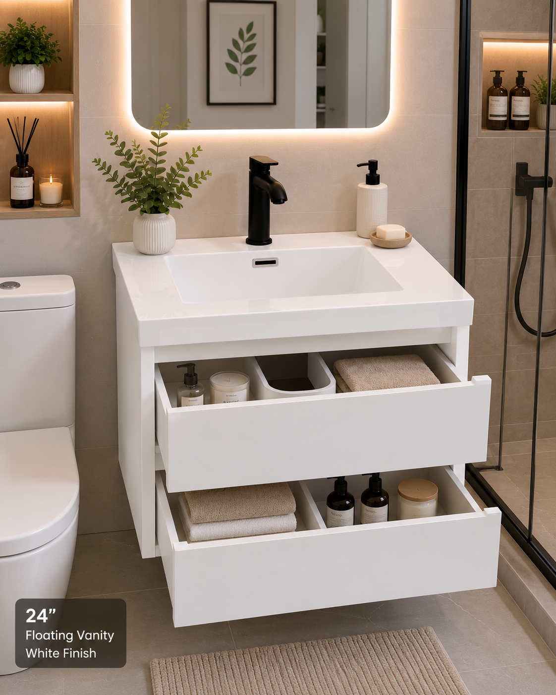 Buildnova Urban 24" Floating Vanity