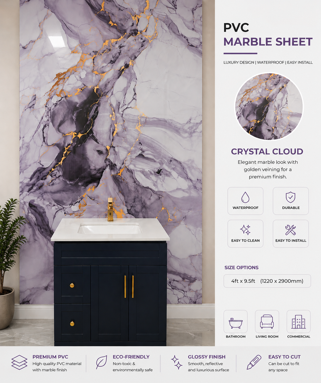 PVC Sheet- Crystal Cloud