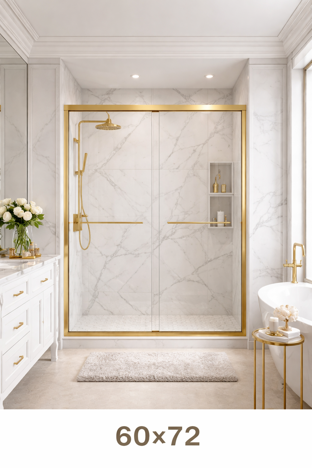 60"x72" Framed and Frameless Shower Door