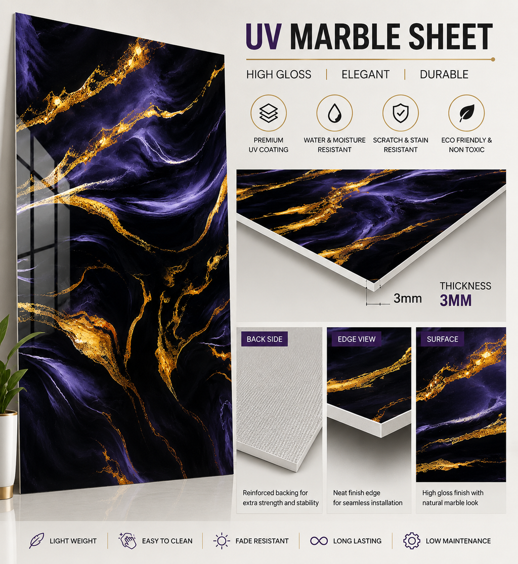 PVC Sheet - Galaxy Gold