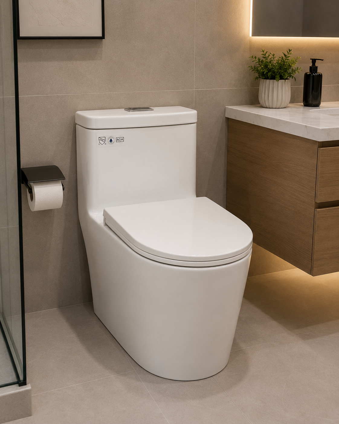 8408 One Piece Toilet Squarted